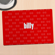 Red Doggie Personalized Meal Mat