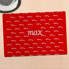 Red Kitty Personalized Meal Mat