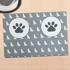 Personalized Dog Bowl Mat