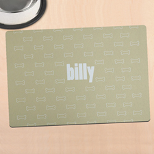 Beige Doggie Personalized Meal Mat