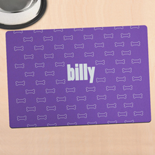 Purple Doggie Personalized Meal Mat