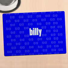 Blue Doggie Personalized Meal Mat