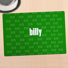 Green Doggie Personalized Meal Mat