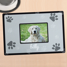 Black Personalized Photo Meal Mat