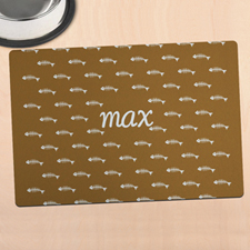 Brown Kitty Personalized Meal Mat