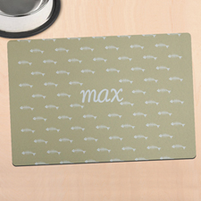 Beige Kitty Personalized Meal Mat