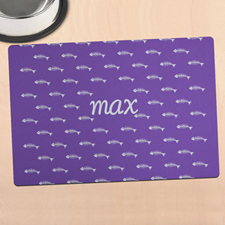 Purple Kitty Personalized Meal Mat
