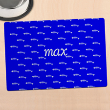 Blue Kitty Personalized Meal Mat
