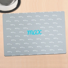 Grey Kitty Personalized Meal Mat