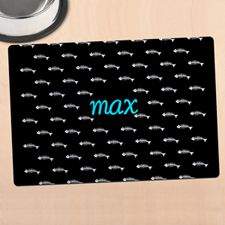 Black Kitty Personalized Meal Mat