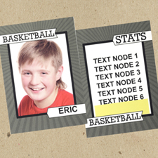 Basketball Hoop Personalized Photo Trading Cards