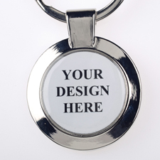 Custom Imprint Full Color Round Metal Keychain (Small)