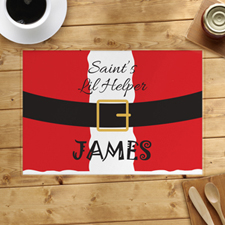 Saint's Little Helper Personalized Placemat