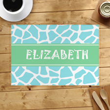Blue Leopard Personalized Placemat