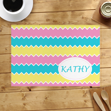 Lemon Pink Aqua Personalized Placemat