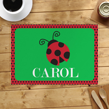 Polka Dot Ladybug Personalized Placemat