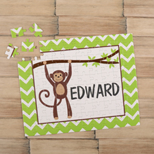 Monkey Personalized Kids Puzzle