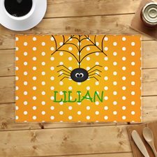 Spider Web Personalized Halloween Placemat