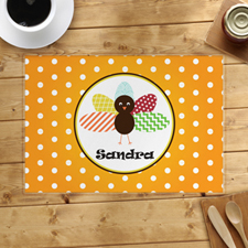 Personalized Thanksgiving Polka Dot Placemat