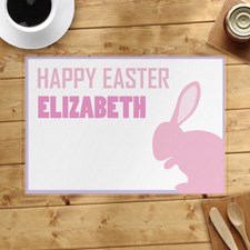 Pink Bunny Personalized Placemat