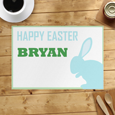 Light Blue Bunny Personalized Placemat