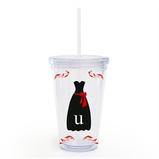 Black Red Bridesmaid Dress Custom Insulated Tumbler