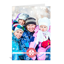 Custom Printed Christmas Greetings Stamps Greeting Card