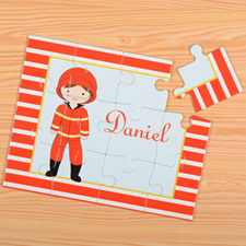 Fireman Personalized Kids Puzzle