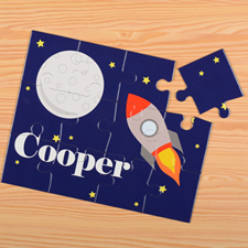 Rocket Personalized Kids Puzzle