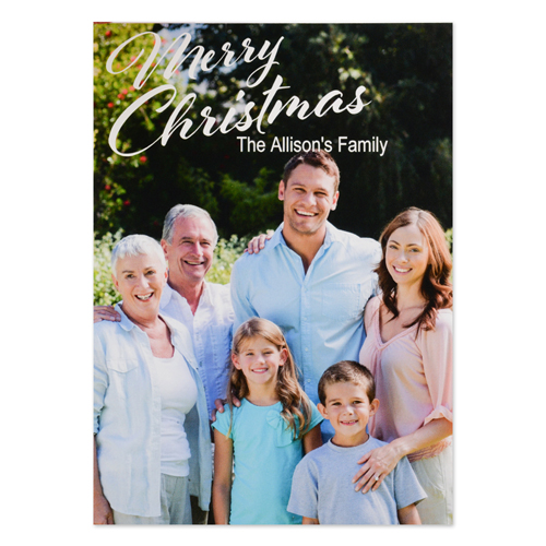 Merry Christmas Personalized Photo Christmas Card