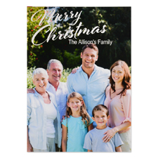 Merry Christmas Personalized Photo Christmas Card