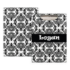 Elegant Damask Personalized Clipboard