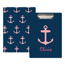 Polka Dot Anchor Personalized Clipboard