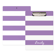 Purple Stripe Personalized Clipboard