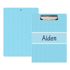 Aqua Polka Dot Personalized Clipboard