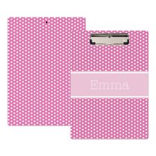 Pink Polka Dot Personalized Clipboard