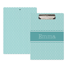 Blue Polka Dot Personalized Clipboard