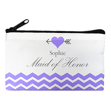 Plum Love Arrow Personalized Cosmetic Bag, 4X7