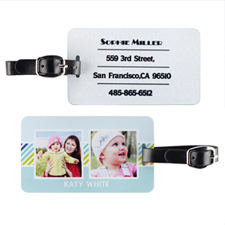 Stripe Two Collage Personalized Luggage Tag