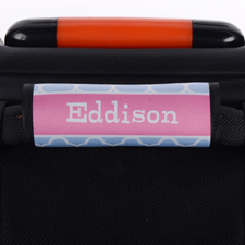 Aqua Clover Personalized Luggage Handle Wrap