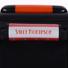 Pink Purple Quatrefoil Personalized Luggage Handle Wrap