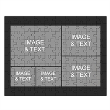 Personalized Black 5 Collage 12X16.5 Photo Puzzle