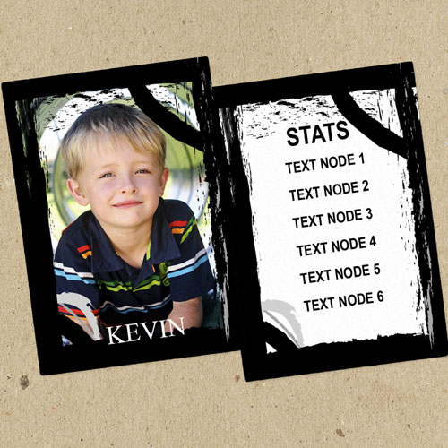 Black Border Personalized Photo Trading Cards