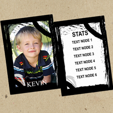 Black Border Personalized Photo Trading Cards