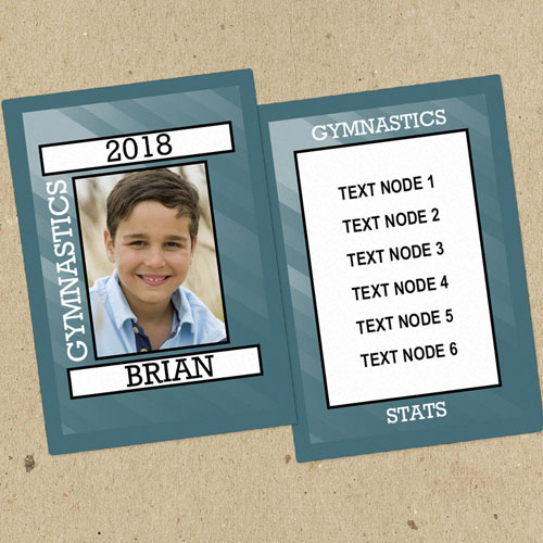 Gymnastics Personalized Photo Trading Cards