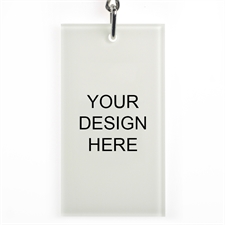 Custom Imprint Acrylic Keychain Rectangular 1.5