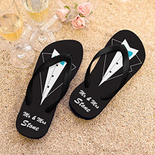 Mr. Personalized Wedding Flip Flops, Kid's Medium