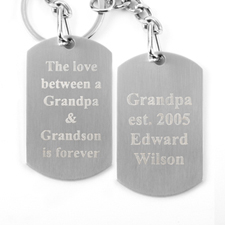 Horizontal Custom Engrave Metal Keychain (2 Sides)