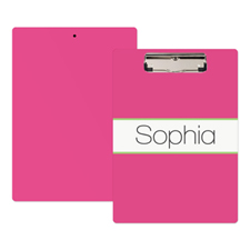 Pink Lime Personalized Clipboard