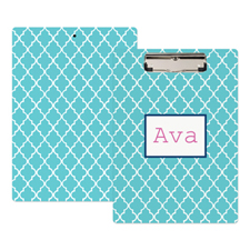 Aqua Clover Personalized Clipboard